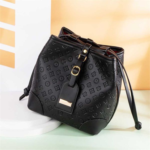 

70% off purses 2023 new high capacity crossbody fashion one shoulder tote genuine leather bucket bag tide