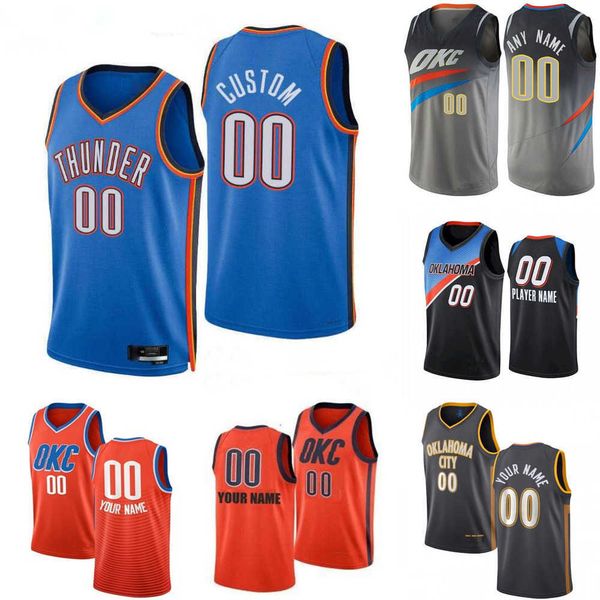 

men women youth oklahoma''city thunder''custom 6 jaylin williams 11 isaiah joe 2 shai gilgeous-alexander 3 josh giddey 2, Black;red