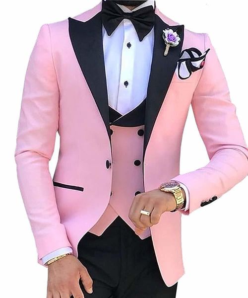 

men's suits blazers men 3 pieces suits for men custom made groom groomsmen tuxedos wedding men suit terno masculinojacketpantvest 23050, White;black
