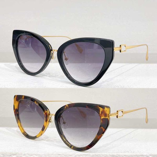 

lady cat eye frame sunglasses 40014 acetate fiber frame gold metal legs luxury brand womens personalized multifunctional solar occhiali da s, White;black