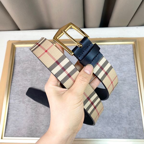 

designer belt luxury men classic pin buckle belts gold silver bronze black buckle head striped double-sided casual 4 colors width 3.5cm fash, Black;brown