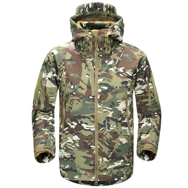 

shark skin tactical charge coat outdoor waterproof soft shell coat coat jacket fleece, Black;green