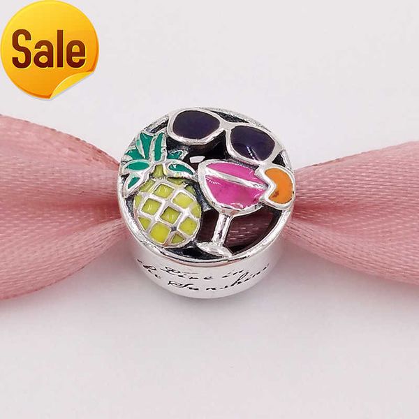 

andy jewel 925 sterling silver beads summer fun mixed enamel charms fits european pandora style jewelry bracelets necklace 792118enmx, Black
