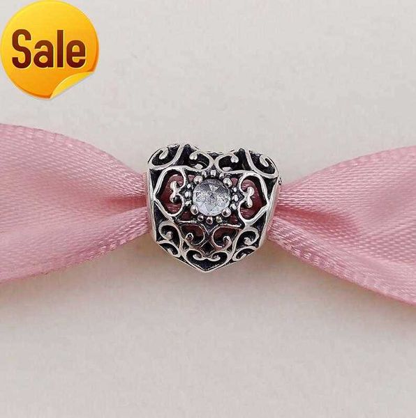 

andy jewel april signature heart birthstone charm 925 sterling silver beads fits european pandora style jewelry bracelets necklace 791784rc, Black
