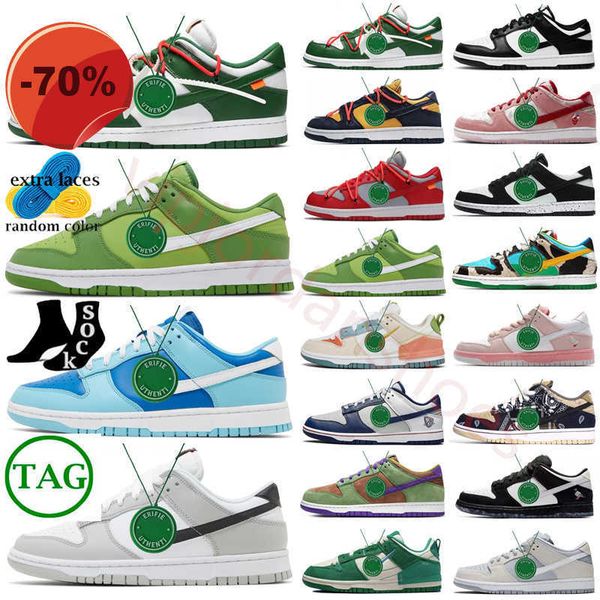 

sandals with box 2023 off unc dunkssb sb lows casual shoe mens womens safari mix panda ucla triple pine green pink shoe dunked gray fog syra, Black