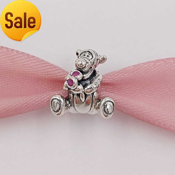 

andy jewel authentic 925 sterling silver beads tiger charm fits european pandora style jewelry bracelets necklace luxury 792135en80, Black