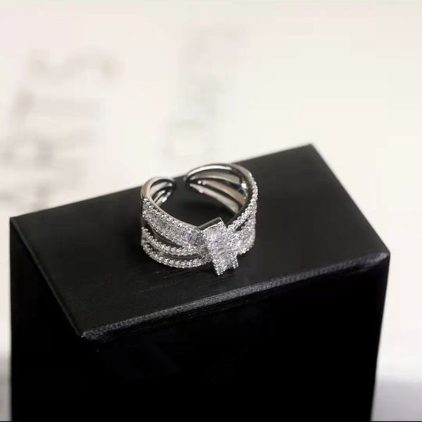 

cross ring for women wedding trendy jewelry dazzling cz stone large modern rings, Golden;silver