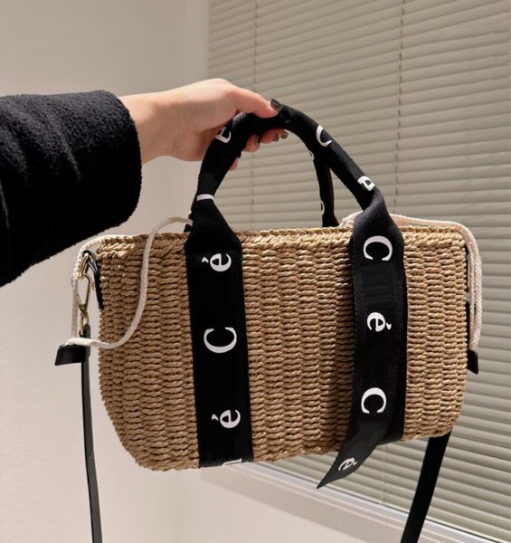 

evening bags designer summer beach shoulder bag straw bags casual women handbags wicker woven female totes large capacity lady bag travel me