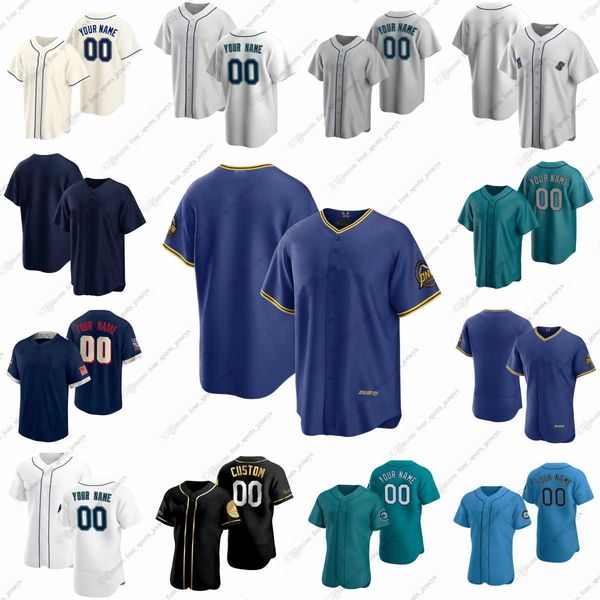 

2023 custom city baseball jerseys rodriguez griffey jr. winker munoz brash castillo castillo flexen gilbert gonzales gott kirby murfee sauce, Blue;black