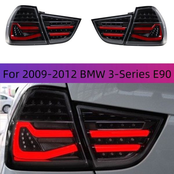 

car tail lights for 09-12 bmw 3-series e 90 taillight assembly modified led running light brake lamp streamer turn signal