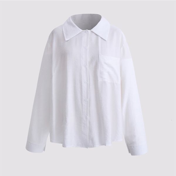 

women's plus size tshirt white blouse's autumn fashion long sleeve turndown collar t shirt casual solid loose oversized clothing 2, Black