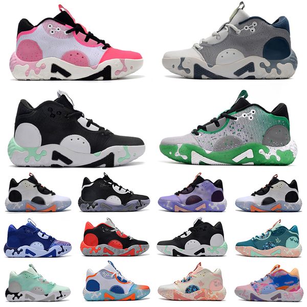 

pg6 george 6.0 men basketball shoes paul purple bred fog grey white black orange chalk blue paisley green pink men low side trainers sports