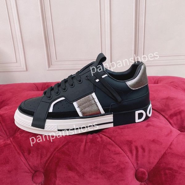 

2023new fashion casual shoes mens designer leather lace-up sneaker fashion lady flat running trainers letters shoes platform mens womens gym, Black