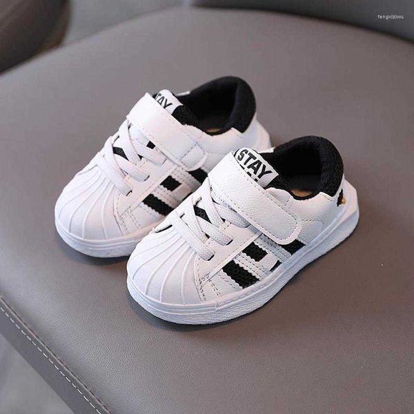 

athletic & outdoor first walkers baby shoes soft sole artificial pu born boy sneakers spring autumn casual walking toddler stripe patchwork, Black