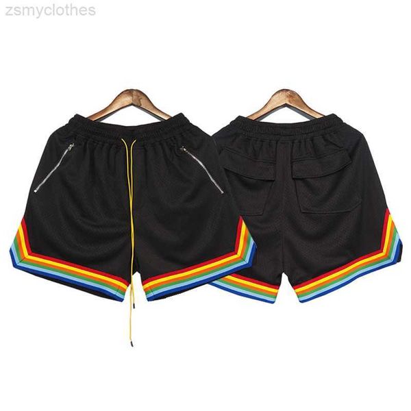 

men's shorts beach rhude shorts men's jogger casual women hip hop simple splice summer fashion quick drying rhude breeches inside, White;black