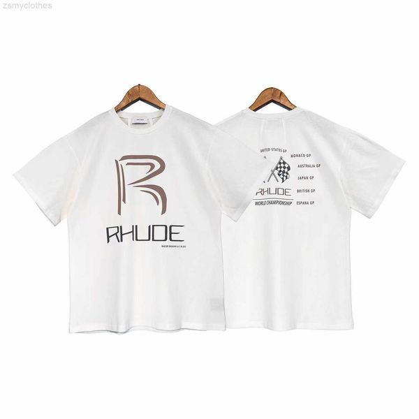 

men's t-shirts rhude tshirt men women summer style t-shirts short sleeve summer letter print tee men hip-hop fashion t shirt high qual, White;black