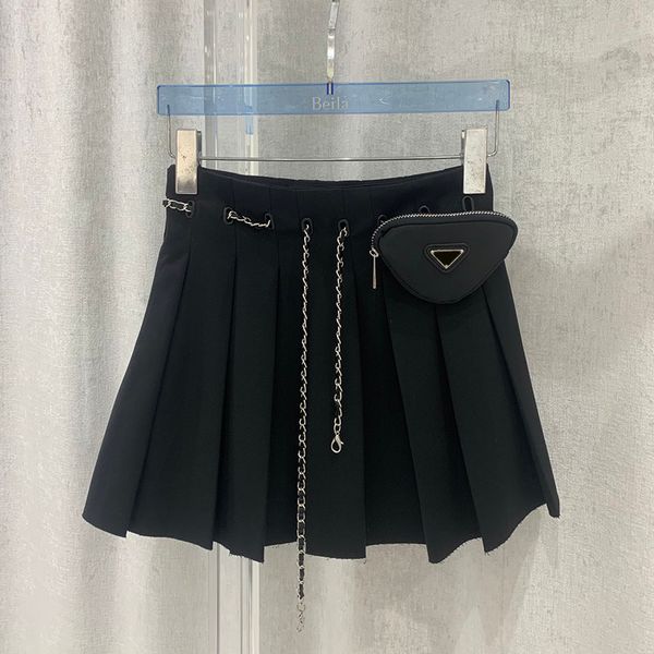 

belt dress womens designer dress personality waist bag design dress girls school casual dress street short dress, Black;gray