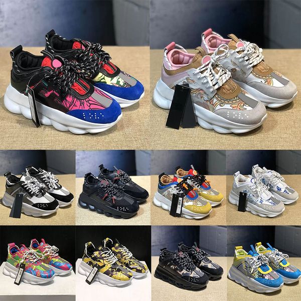 

italian light luxury chain reaction designer shoes fashion reflective height black white sneakers white blue red suede outdoor walking sport