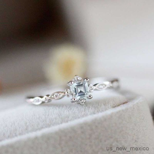 

band rings fashion crystal twist classical cubic rings for women silver color elegant engagement rings tiny zircon simple gift jewerly
