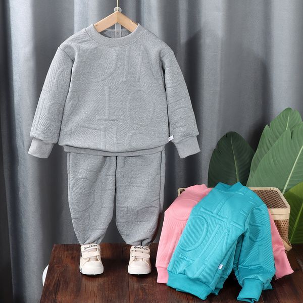 

clothing sets toddler boys clothing set spring autumn causal lette cotton baby pullover t-shirt sports pants 2pcs tracksuit kids clothes set, White