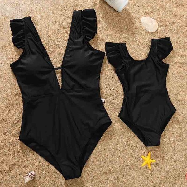 

family matching outfits the price is a swimsuit mommy and me clothes family swimwear for mother daughter swimsuit matching bikini women girl, Blue