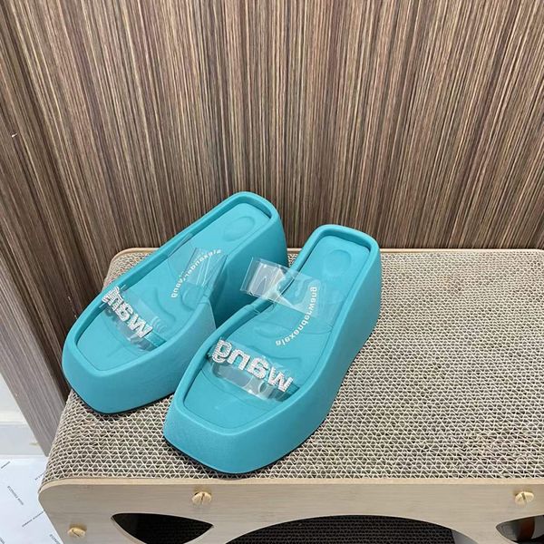 

fashion women sandals pumps gianvito rossi wedges slippers italy classic clear pvc slides designer summer wedding party gift wedge sandal hi, Black
