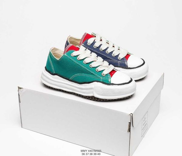 

maison mihara yasuhiro mmy shoes dissolved shoes vintage men's and women's thick soled canvas casual shoes