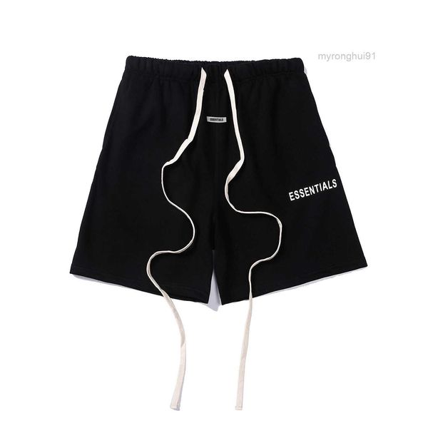 

men's shorts fog summer shorts men's high street essentials double-line fashion fg loose sports casual capris 3 fbil, White;black