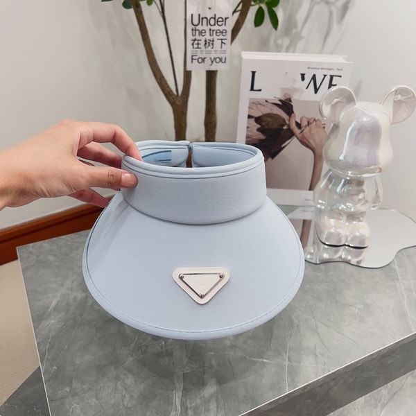

empty hat, sun visor, popular style in japan and south korea, bright colors, simple fashion, breathable and refreshing, various colors avail, Blue;gray