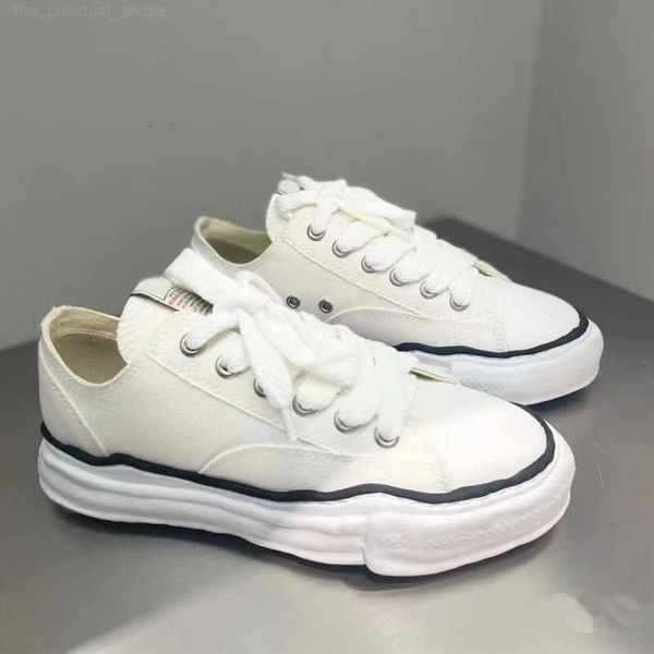 

maison mihara yasuhiro sole canvas shoes men women toe cap white mmy shoes