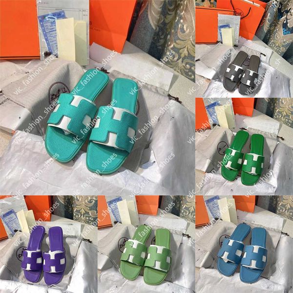 

h slippers sandals summer fashion outside wear 2023 new style bottom tourism beach a word leather sandals, Black
