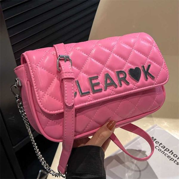 

16% off 2023 hbag temperament fashion chain korean women's new lingge simple and french versatile one shoulder small square bag