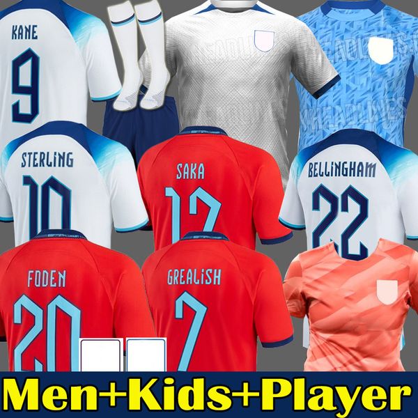 

xxxl 4xl 23 24 kane foden soccer jerseys englands inglaerra sterling grealish rashford mount sancho2023 2024 national football shirt men kid, Black;yellow