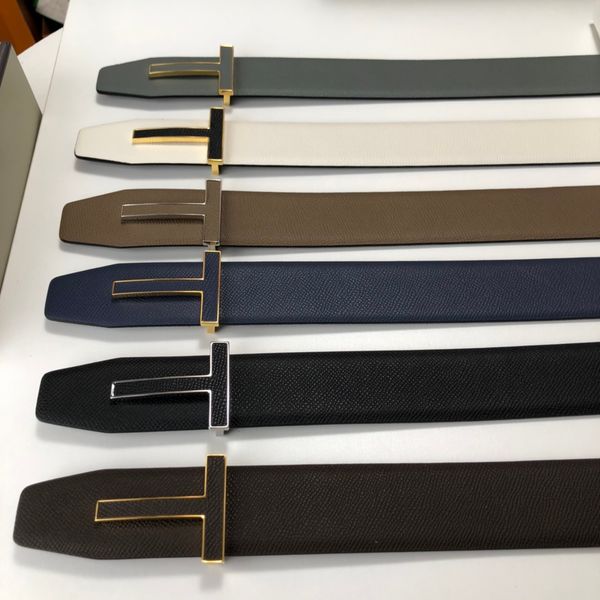

designer tom belt luxury men womens genuine leather buckle belts fashion clothing accessories waistband with box and dustbag, Black;brown