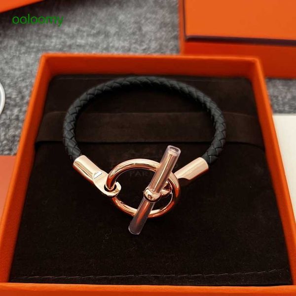 

glenan h bangle sheepskin bracelet designer cuff bangles counter quality titanium steel material premium gifts official reproductions 016 23, Black