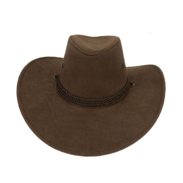 

wide brim hats bucket cool western cowboy men sun visor cap women travel performance chapeu 230504, Blue;gray