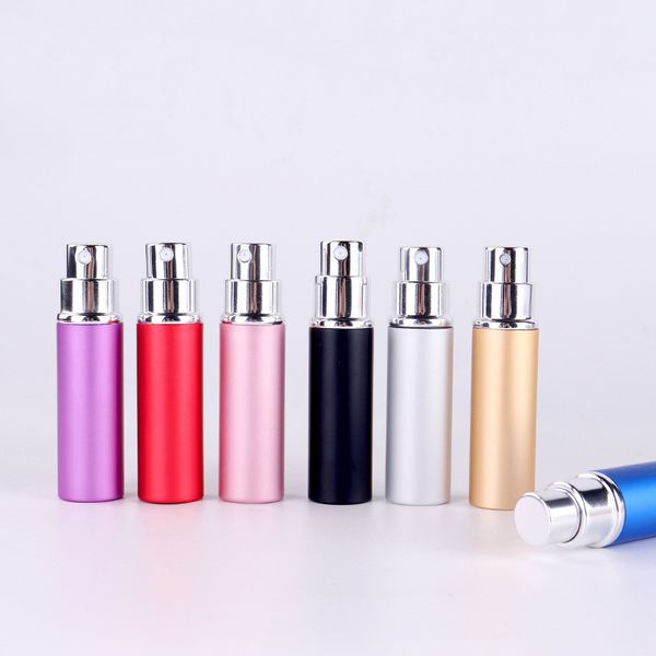 

200pcs 5ml empty refillable perfume bottle travel portable mini parfum atomizer original aluminum spray cosmetic containers