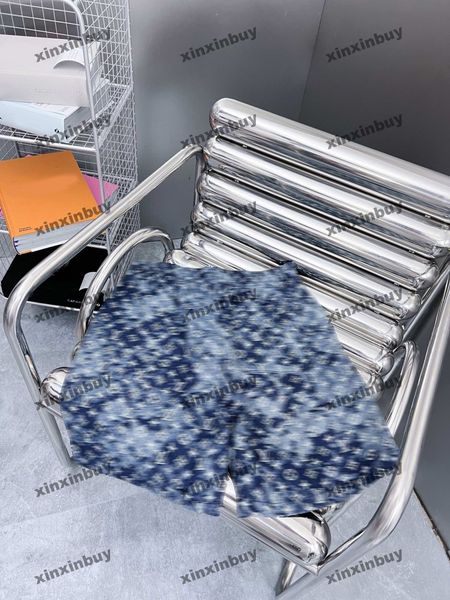 

xinxinbuy men women designer shorts pant tie dye letter jacquard fabric cotton spring summer khaki green blue s-xl