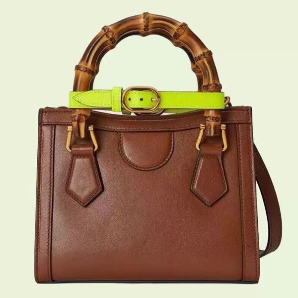 

bags luxury designer shopping bag diana bamboo fashion genuine leather bag womens men tote cross body shoppingbag wallet card pockets