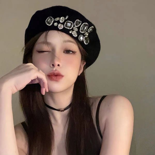 

berets winter thick artist french beret girl women painter hat girls female warm luxury cap beanies sombreros de mujer 230504, Blue;gray