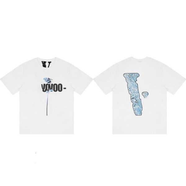 

summer mens women designers t shirts loose tees fashion brands man s casual vlones shirt luxurys clothing street shorts sleeve clothes, White;black