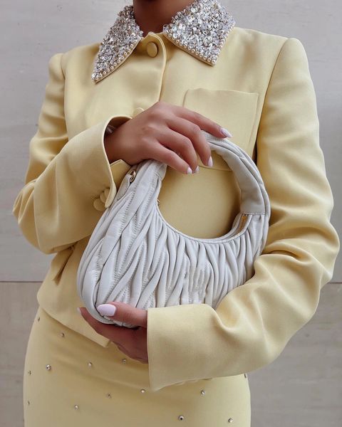 

miui fashion designer handbag shoulder bag miui cross-body bag handbag wallet girls lamb leather tote clutch ruffled brand bag