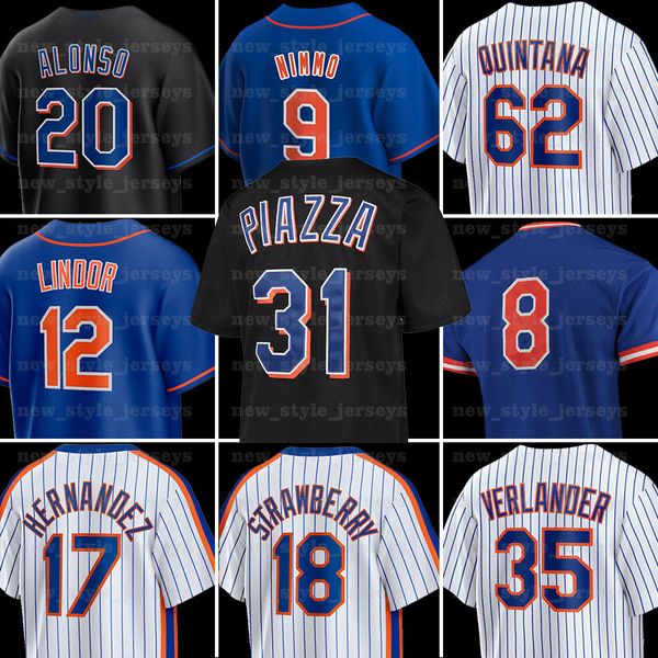 

francisco lindor jersey kodai senga baseball justin verlander new yorks brandon nimmo pete alonso mets scherzer jeff mcneil edwin diaz darry, Blue;black