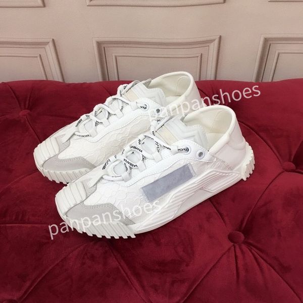 

2023new fashion brand casual shoes mens womens designer leather lace-up sneakers fashion lady flat running letters shoes platform sneakers, Black