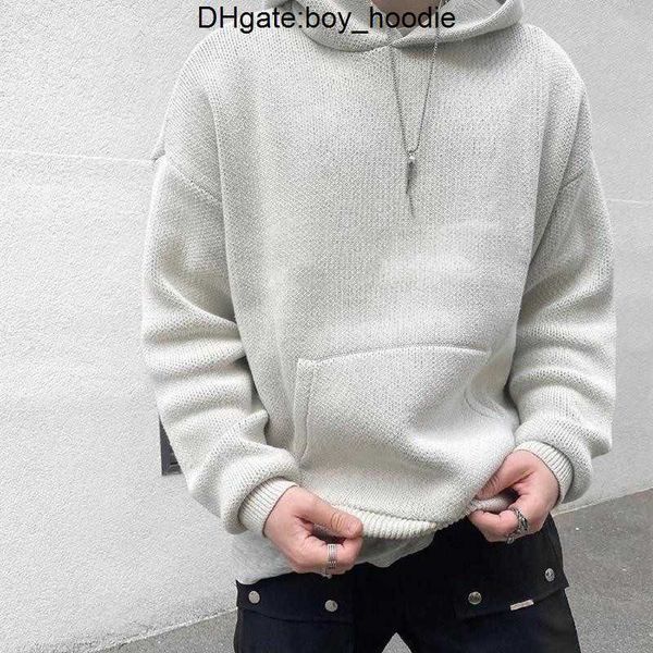 

designer men women knitting essentia sweater hoodie spring oversize autumn fear ess silicon skateboard high god hoody hooded, Black