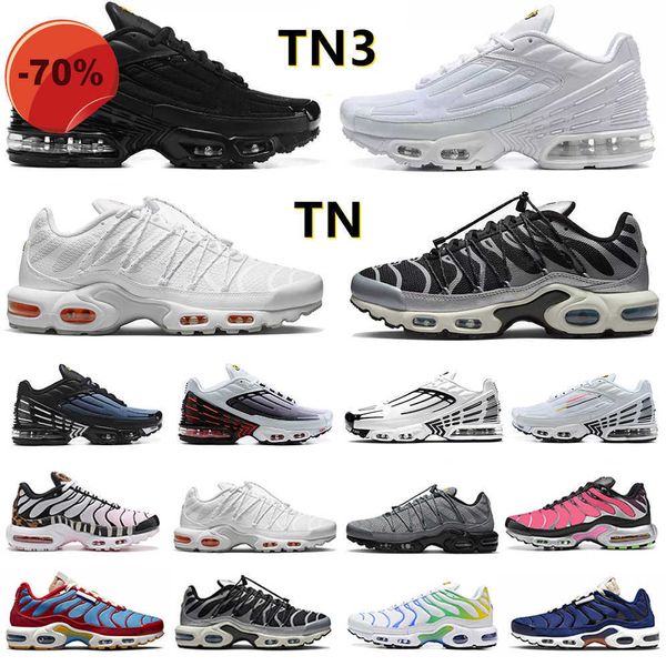 

sandals with box tn plus 3 mens running shoes sneakers triple white black iridescent graphy utility toggle black grey reflective metallic si