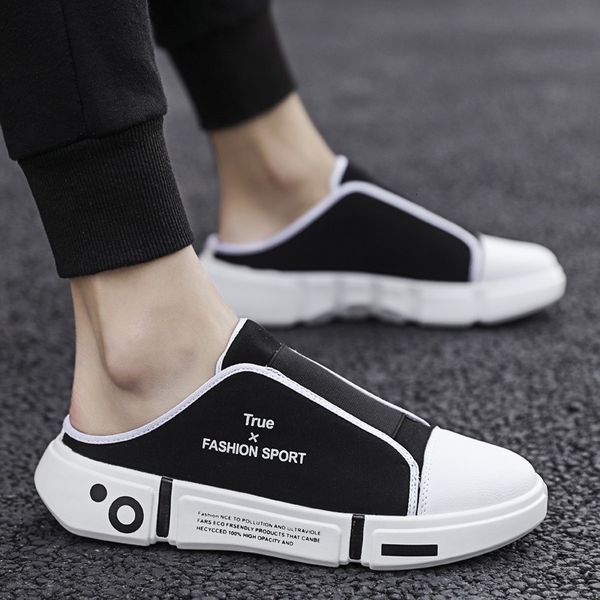 

slippers 2023 summer comfort casual fashion outdoor beach sports low breathable lightweight men half closed toe 230504, Black