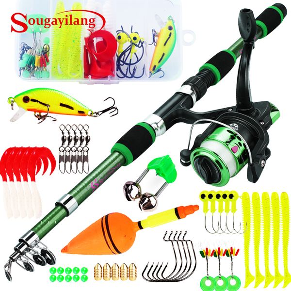 

fishing accessories sougayilang spinning fishing rod and reel combo1.8m telescopic rod with 5.2 1 3bb fishign reel max drag 5kg full fishing
