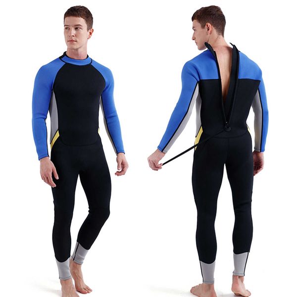 

wetsuits drysuits 3mm neoprene wetsuit for men zip flatlock stitched full body diving suit for snorkeling surfing scuba diving swimming j230