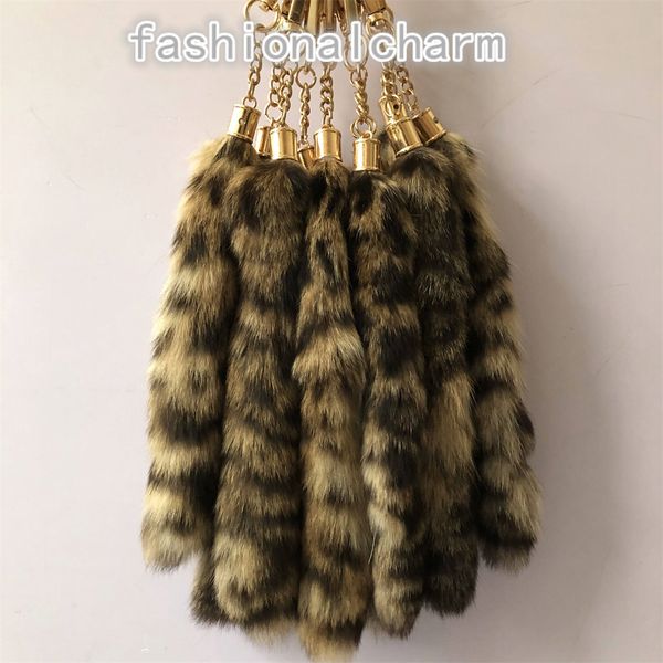 

10pcs/lots real genuine fur tail keychain cosplay toys bag charm car phone pendant, Silver